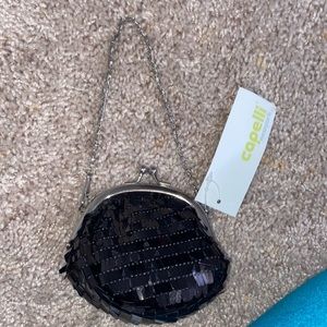 Black sequin coin purse